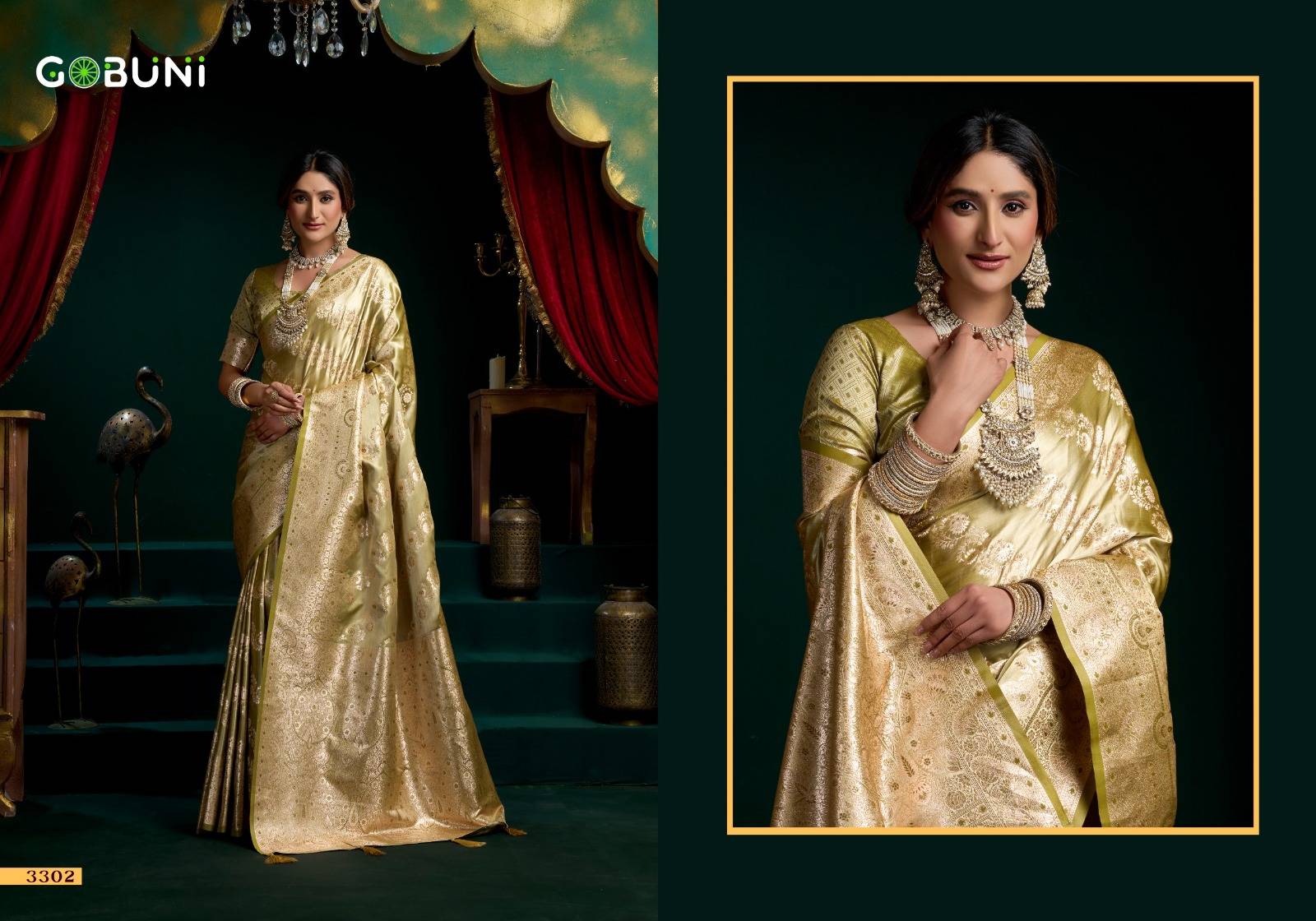 Shreemati By Gobuni 3301 To 3304 Series Indian Traditional Wear Collection Beautiful Stylish Fancy Colorful Occasional Wear Silk Sarees At Wholesale Price